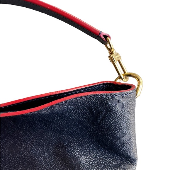 Authentic🥰Louis Vuitton Hobo Shoulder Bag Melie Monogram Empreinte Marine Rouge - Picture 12 of 12